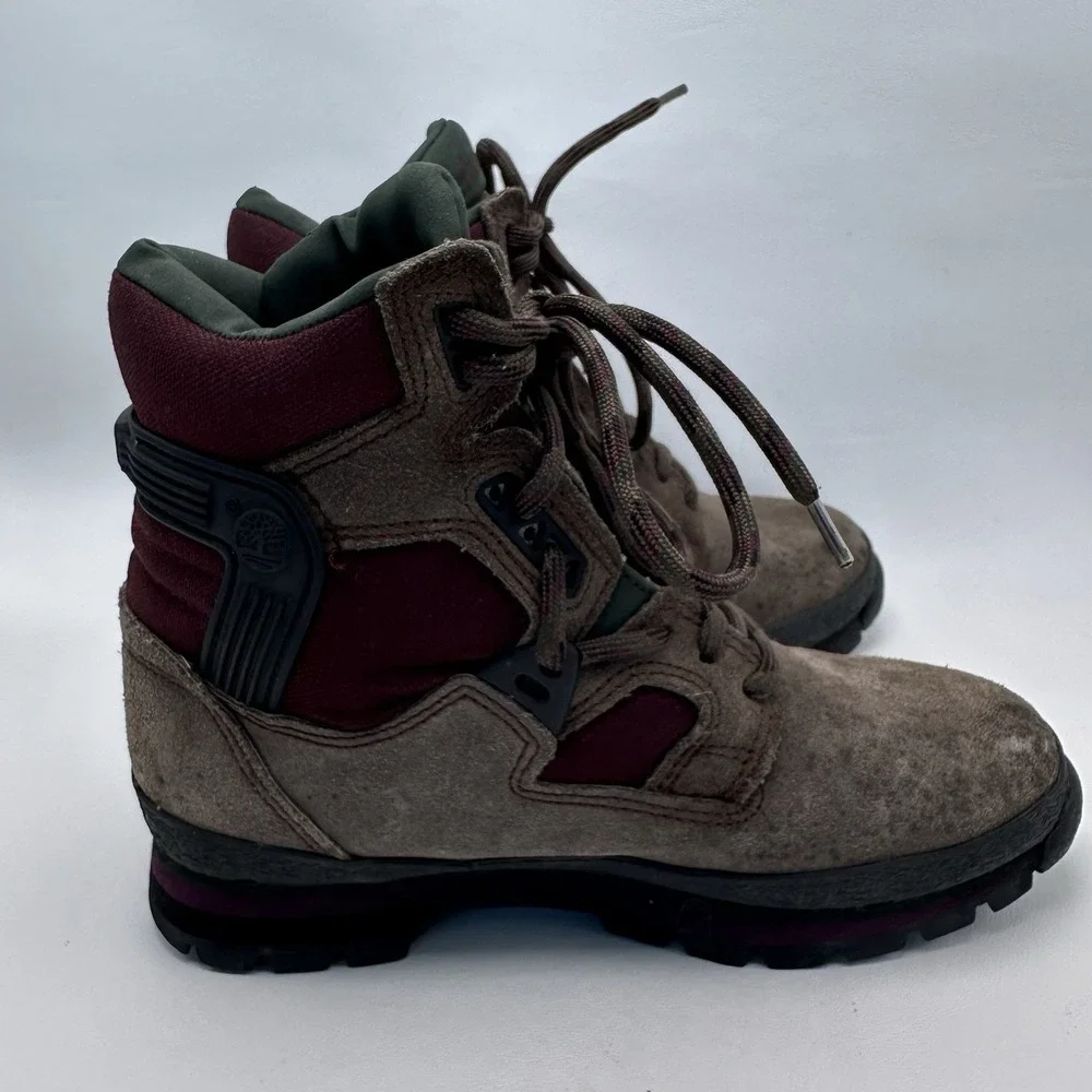 Timberland 95316 Men's 7M Brown Leather Hiking Boots‎ Trail Vintage High Top